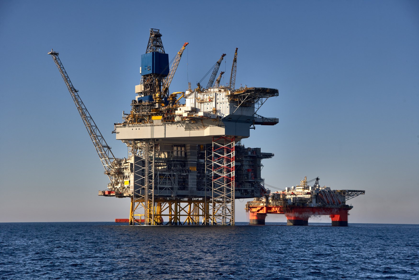 Offshore oil and gas installation.